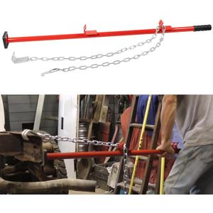 Sunluway 77175 Auto Body Alignment Bar Pulling Stick Tool 52in for Car Repair Bumper Hood Panel Deck & Bracket Dent Puller Stick Alignment Repair Tool Auto Body Dent Repair Tool with Chain