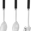 3-Piece,Stainless Steel Serving spoons set with Slotted Spoon, Serving and Spaghetti Spoon, kitchen cooking serving utensils set cooking spoon.