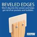 Fulton Veneer Scraper with Beveled Edges and Hardwood Handle for Applying
