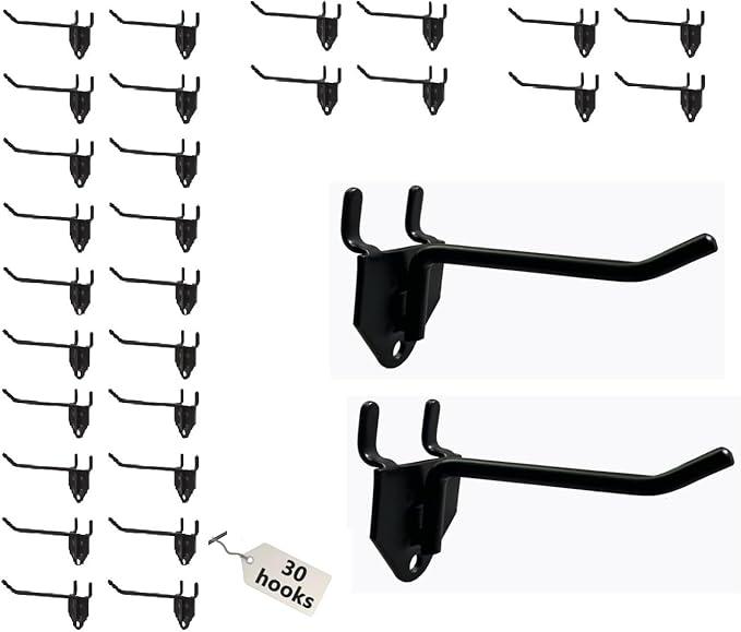 Eastern Tree 30 Packs 4" Metal Pegboard Hooks, Standard Hooks is Fit to Standing Pegboard Display and Pegboard Panels
