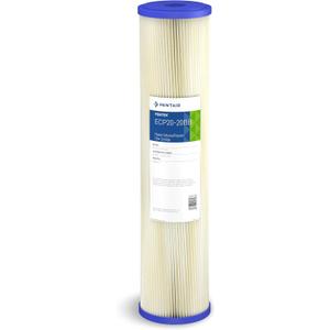 Pentair Pentek ECP20-20BB Big Blue Sediment Water Filter, 20-Inch, Whole House Heavy Duty Pleated Cellulose Polyester Replacement Cartridge, 20" x 4.5", Blue End-Cap, 20 (1 Count (Pack of 1))