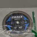 CRALY 12 Inch 60 Teeth Steel and Ferrous Metal Cutting Circular Saw Blade, 1 Inch Arbor, Thin Kerf, Professional Carbide Tipped Blade for Angle Iron, Threaded Rod, EMT Conduit(C1260MC)