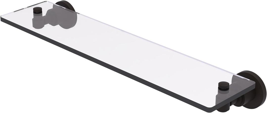 Allied Brass WS-1/22-ORB Washington Square Collection 22 Inch Glass Vanity Beveled Edges Shelf, Oil Rubbed Bronze