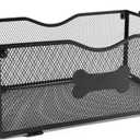 Metal Dog Toy Basket Medium,Mesh Wire Baskets for Pet Toy,Collapsible Cat Toy Bin with Wooden Handles,Dog Storage Organizer,Ideal for Dog Cat Accessories-Easy Assemble