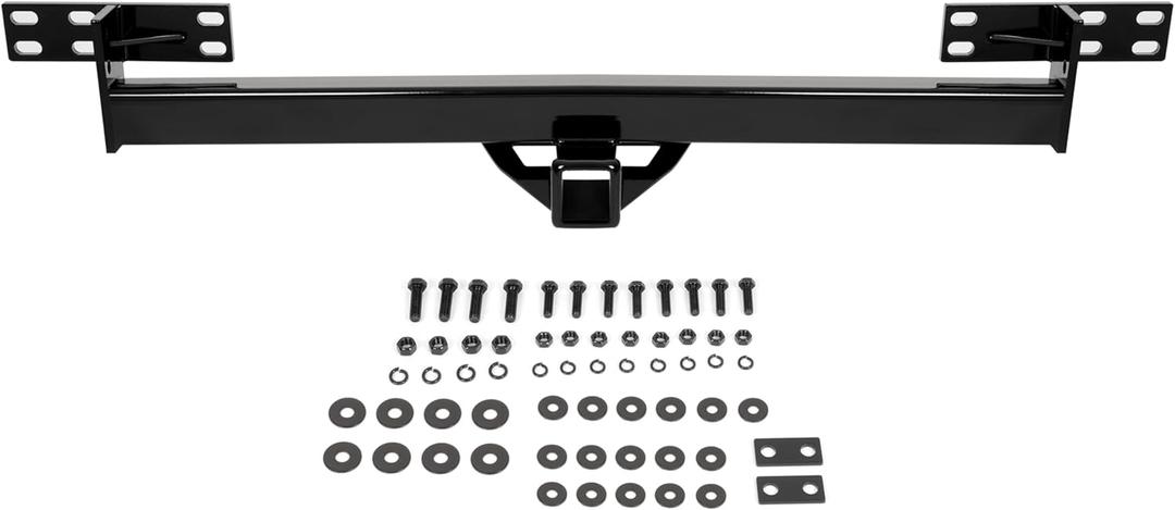 Trailer Hitch Compatible with 1987-2006 Jeep Wrangler YJ/TJ 2Inch Receiver Steel Powder Coated