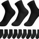 9P Kids Socks Boy&Girl Toddler Crew Ruffle Sock Dress School Uniform (S)