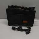 ZHMO Canvas Tote Bag for Women,Women's Bags Crossbody Bags Work Laptop Tote Bag Large Handbags Purse for Travel Nurse Teacher (New Upgrade Black With Compartments and Inner Cup Holders)