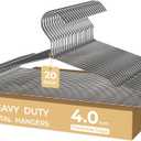 StorageWorks 4mm Super Thick Metal Wire Hangers, Heavy Duty Stainless Steel Clothes Hangers for Coats, Shirts Jackets, Pants, Suits, Space Saving Silver Hangers for Closet, 20 Pack