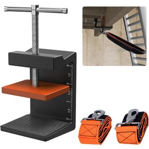 Ladder Stability Anchor, Ultimate Ladder Safety Kit, Ladder Guard Fall Protection Anchor, Anti-Slip Ladders Anchor Clamp Roof with Rack Straps