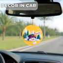 2 x 'Smile' Snowman Ornament for Christmas & Thanksgiving Ornaments, Cheerful Holiday Tree Decoration, Fun & Silly Acrylic Keepsake Gift for Kids, Family, Friends.