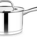 TeamFar Saucepan, 3 qt Stainless Steel Sauce Milk Pan & Lid with Tri-ply Bottom, Home/Kitchen Induction Pot for Cooking/Boiling/Warming/Stewing, Healthy & Heavy Duty, Dishwasher Safe