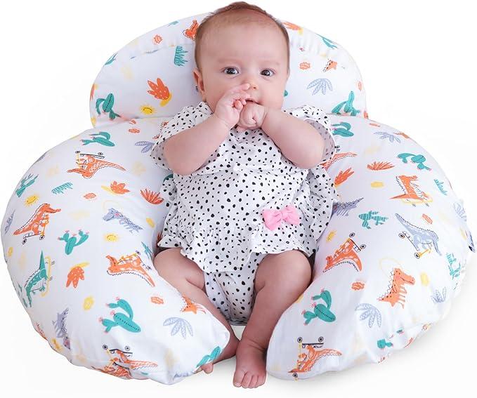 AMASKY Nursing Pillow, More Support for Mom and Baby, Removable Cotton Cover and Colorful Animal Patterns, Machine Washable, Plus Size Baby Pillow, White, Pallet of Product (22.83" (L) * 20" (W) * 7.87" (H))