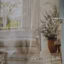 Pinch Pleat Flax Linen Blackout Curtains 120 Inch Length Extra Wide 60 Inch Width for Living Room Sliding Glass Door Pleated Back Tab Thick Burlap Memory Trained Window Drapes Taupe 60x120 1 Panel