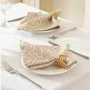 Cloth Napkins Set of 6 Reusable Bohemian,UWWGKK 17x17 Inch Napkins Cloth Washable for Dinner, Restaurant,Wedding,Hotel