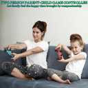 Degulan Wireless Controller Compatible with PS-2 Console, Remote Gamepad for Play 2 (ClearRed and ClearBlue)