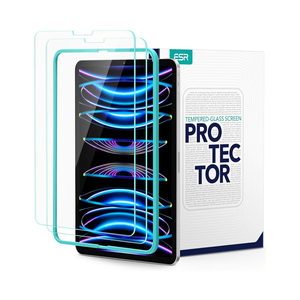 ESR 2 Pack Screen Protector for iPad Air 5th/4th Generation (2022/2020)，iPad Pro 11 Inch (2022/2021/2020/2018) Screen Protector, Tempered-Glass Film with Alignment Frame, Anti-Scratch, HD Clarity