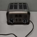 Cuisinart 4 Slice Toaster, Compact Stainless Steel Toaster with Extra-Wide Slots for Toasting Bread, French Toast, Bagels and Pastries, Defrost & Reheat Functions, CPT-180BKSP1, Black/Stainless Steel