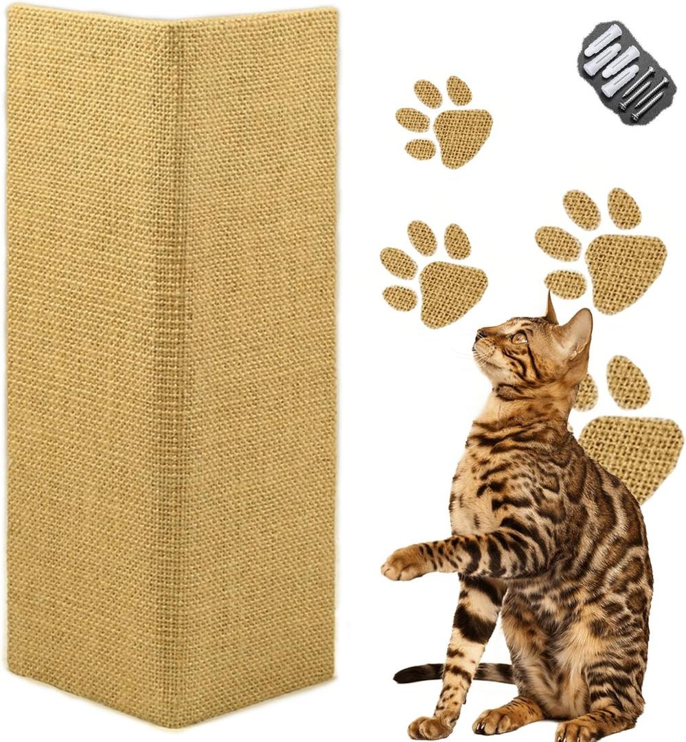 Hutpet 2Pcs Packing Foldable Cat Scratcher Board, Sofa Wall Corner Cat Scratching Pads, Horizontal Cats Scratcher Guards for Furniture Wall Cat Scratchers for Indoor Cats