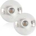 2 Pcs Medium Base E26 Lamp Holder Ceiling Light Sockets White Bulb Socket Incandescent Fluorescent CFL Lamp Holder 660w 250v (Porcelain)