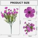 Artificial Flowers for Outdoor,12 Bundles Silk Fake Flowers,UV Resistant Realistic Plastic Faux Plants,No Fade Colorful Daisy for Porch,Patio,Garden,Window Box (4 Multicolor)