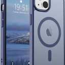 SUPFINE Magnetic for iPhone 14 Case & iPhone 13 Case (Compatible with MagSafe) (Military Grade Drop Protection) Slim Translucent Matte Shockproof Phone Cover,Lavender Gray