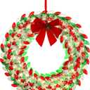 Mr. Christmas 30" Retro C9 Bulb Wreath - Red and Green with Warm White LED Lights