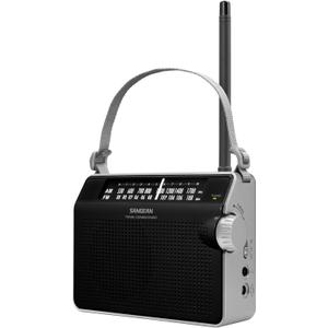 AM/FM Compact Analog Portable Radio (Black)