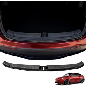 Rear Bumper Guard for Model Y Accessories 2024 2023 2022 2021, Trunk Bumper Protector, EPT Slim 3D Design, No Adhesive Required, Rear Bumper Protector Compatible with Model Y