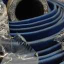 2" x 50' Blue PVC Backwash and Discharge Hose for Swimming Pools, Heavy Duty Reinforced Flat Pool Hose with Aluminum Pin Lug Fittings