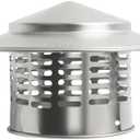 SOEKAVIA 4" Round Chimney Caps, Tapered Top Chimney Cap with Screen, All Weather Chimney Caps Roof Top Round Roof Vent, Perfectly Insulated Roof Vent Caps Vent Caps