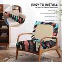 8x SUKAIKEQA Outdoor Cushion Covers Set, 8PCS Patio Furniture Couch Seat Slipcovers, Replacement for Sofa Sectional Chair(Cover, Only)