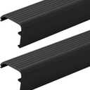 Briwooody 2 Packs Residential Threshold Cap 36'' Traditional Fixed Vinyl Cap Exterior Door Threshold Replacement for Residential Entry Door(Black)