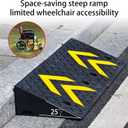 6" Rise Height Rubber Curb Ramp, 2 Pack Driveway Curb Ramps, Heavy-Duty 11000 lbs/5 T Capacity Threshold Ramps with Anti-Slip Texture for Cars, Motorcycles (not Suitable for wheelchairs)