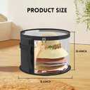 Oversized Clear Hat Box Storage for 7 Caps, Portable Cowboy Hat Box with Zipper for Women Men Travel, Hat Case Hat Organizer (Gray,black 16.5" * 10.5")