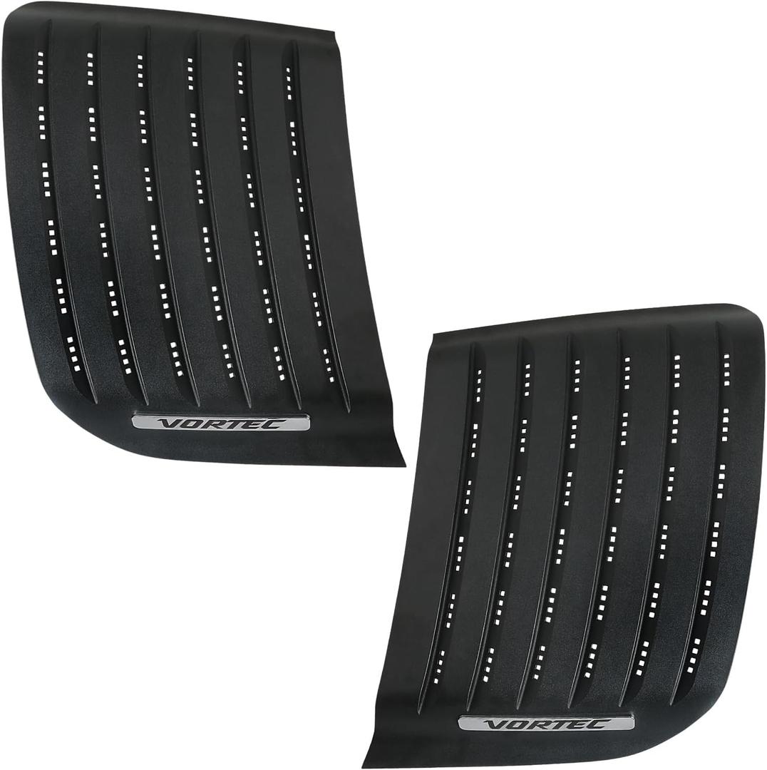 Pair Hood Top Panel Grille Hood Air Vent Panel Insert with Vortec Emblem Left &Right Side Compatible with 2011-2014 Chevy Silverado 2500 HD 3500 HD Replaces 22753694 22753693