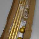 Curtain Rods for windows 32-62 inch, 5/8 inch Decorative Gold Splicing Heavy Duty Metal Curtain Rod set with Brackets