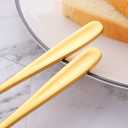 Buyer Star Butter Knives, 18/10 Stainless Steel 6.10 Inch Gold Cheese Spreader Knives Set in Black Gift Box, Dishwasher Safe, Set of 8