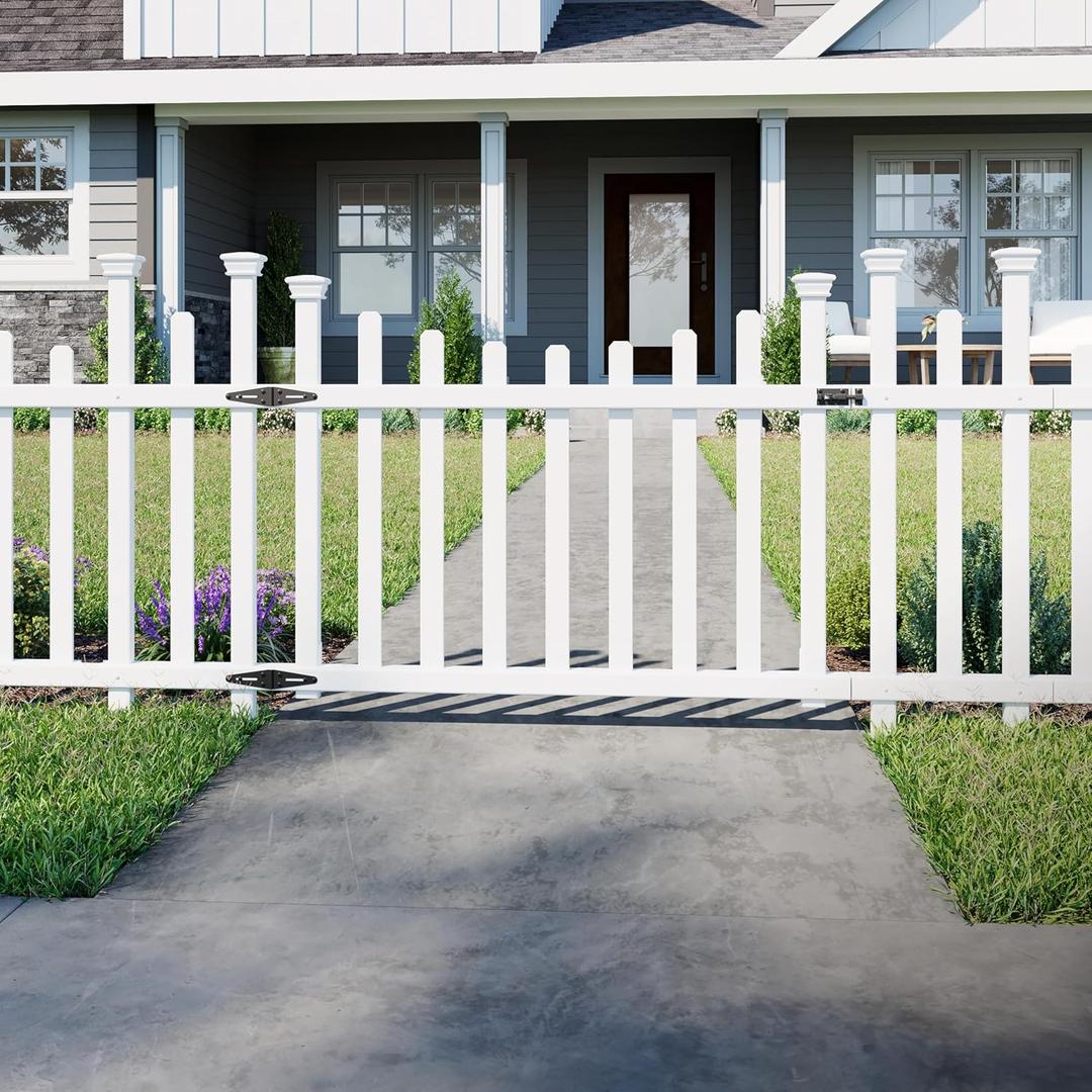 Zippity Madison Picket Gate, White Vinyl DIY No Dig Kit
2.5ftH x 5.1ftW, 1 Gate, ZP19028