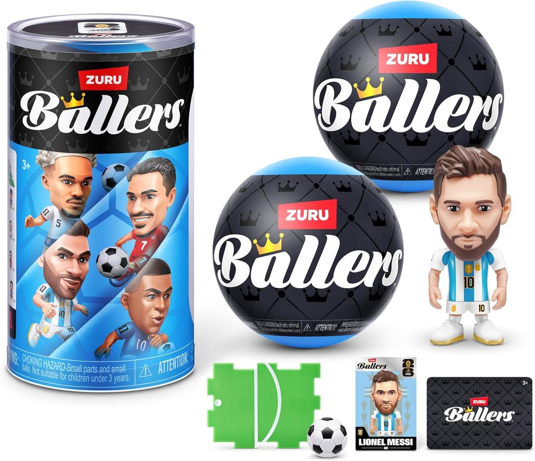 FIFA World Cup 2026 Ballers Series 1 2 Pack by ZURU Official Licensed Product Surprise Unboxing Soccer Collectible Sports Toy for Boys, Ages 3+