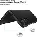 Foluu Slim Fit Case for Samsung Galaxy Z Fold 5 Case, with Front Built-in Screen Protector, Ultra Thin Matte PC Protective Cover for Samsung Galaxy Z Fold5 5G 2023 (Black)