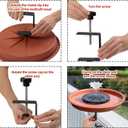 Deck Mounted Bird Bath,Solar Bird Bath Fountains for Hummingbirds,Adjustable Metal Weather Resistant Durable Deck Bird Bath Holder for Outdoor Railings, Garden, Patio Deck