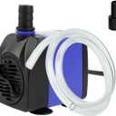 AQUANEAT Small Fountain Pump, 265 GPH Submersible Water Pump with 3.3 ft Tubing, for Aquarium Fish Tank, Pet Water Fountain, Hydroponics, Pond Waterfall Filter Pump
