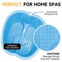 2 Pcs Foot Soaking Bath Basin - Large Foot Soaking Tub Foot Bath Spa Wash Basin Foot Bucket Foot Soaking Tub Feet at Home (Purple/Blue)