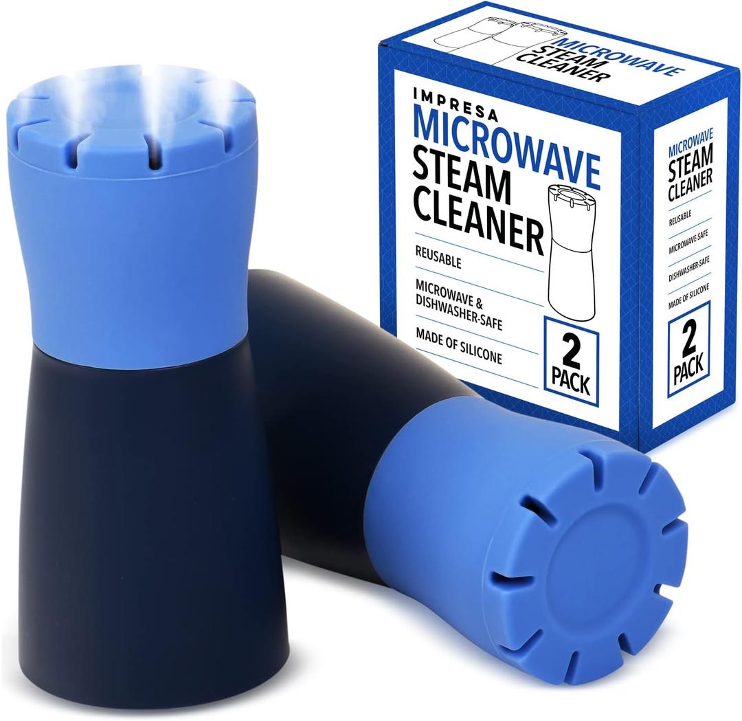 [2 Pack] Blue Microwave Steam Cleaner for Quick Effortless Cleaning - Microwave Cleaner Steam Device, Just Add Vinegar and Water to Get Rid of Grime and Odor