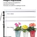 JCBritw Standing LED Grow LightAdjustable 2ft T8 Bar Plant Light, White 4500K Full Spectrum Plant Grow Lamp on Stand for Indoor Plants Seed Starting, Seedlings, Veg, Flower