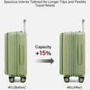 Hanke Hardside Expandable Carry On Luggage, 20 Inch Top Opening Trunk Luggages with Spinner Wheels, All-PC Hard Shell Carry-On Suitcase, Lightweight & TSA Airline Approved (Bamboo Green, 46L)