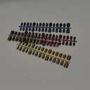 Laza 210pcs Glass bead Matte Cat Eye Press on Nails for Women 7 Colors Short Square Reusable Nail Tips in 15 Sizes Long Lasting Fake Nails Stick on Artificial Acrylic False Nail Tips  Matte Macaroon