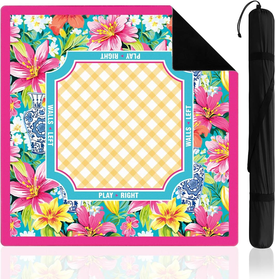 Soulchen 31.5'' Thick No-Crease Vacation Mahjong Mat for Table with Rules