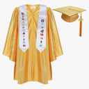 Newrara Kindergarten Graduation Cap and Gown Stole Package for Kids Color: Gold Size:30"