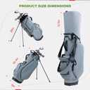 UniHimal Premier 14-Way Golf Stand Bag, Lightweight Leather Golf Bag for Men with Waterproof Design, Multiple Pockets, Dual Strap and Rain Cover Hood